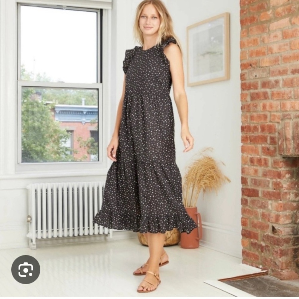 Universal thread tiered floral midi dress